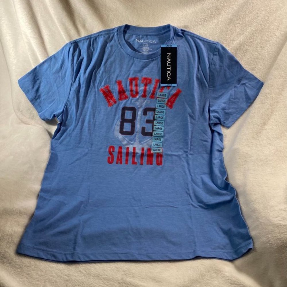 Men's Nautica Large Sailing Short Sleeve T-Shirt - NWT